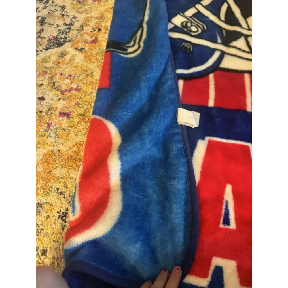 New York Giants Vintage Logo NFL Fleece Plush Fleece Throw Blanket 50x60